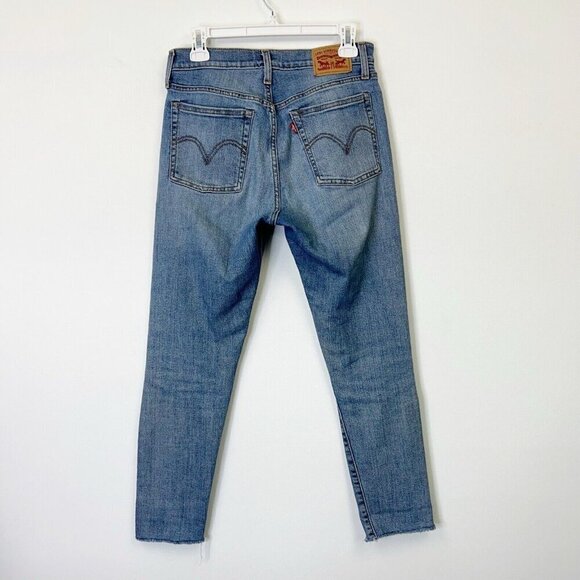Levis Wedgie Skinny Jeans Womens Size 28 Button Fly High Rise Crop Ankle - Picture 2 of 13